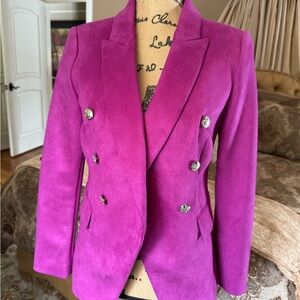 White House Black Market Fuchsia Double-Breasted Blazer
